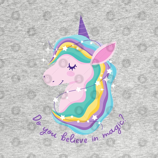 Do you Believe in Magic Unicorn T-shirt Mug Coffee Hoodie Apparel Sticker Gift by MushMagicWear